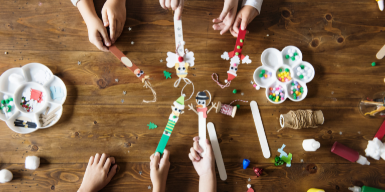 Plant Perfect-Bismarck-North Dakota-Kid-friendly Holiday Crafts-popsicle stick people